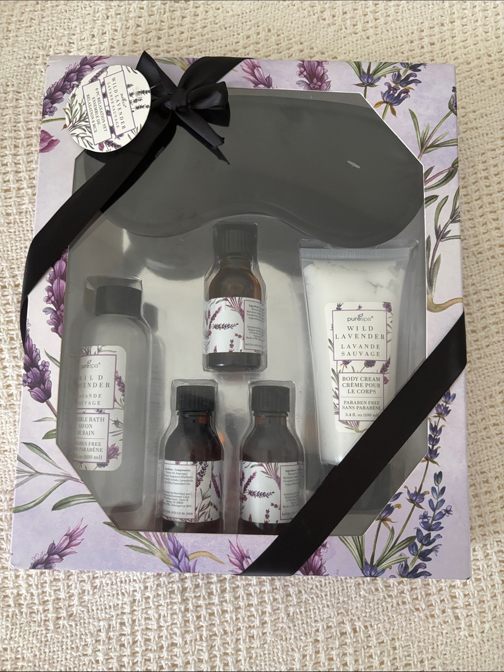 ❤️3/$15❤️ Pure Spa Wild Lavender Body Cream, body wash & Essential Oil Gift Set